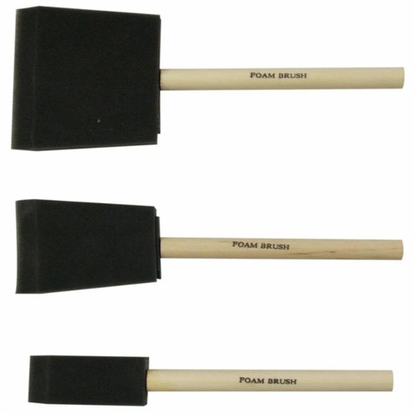 Richard Foam Brushes Set, 1 x 2 x 3 in. - 3 Piece AR601282